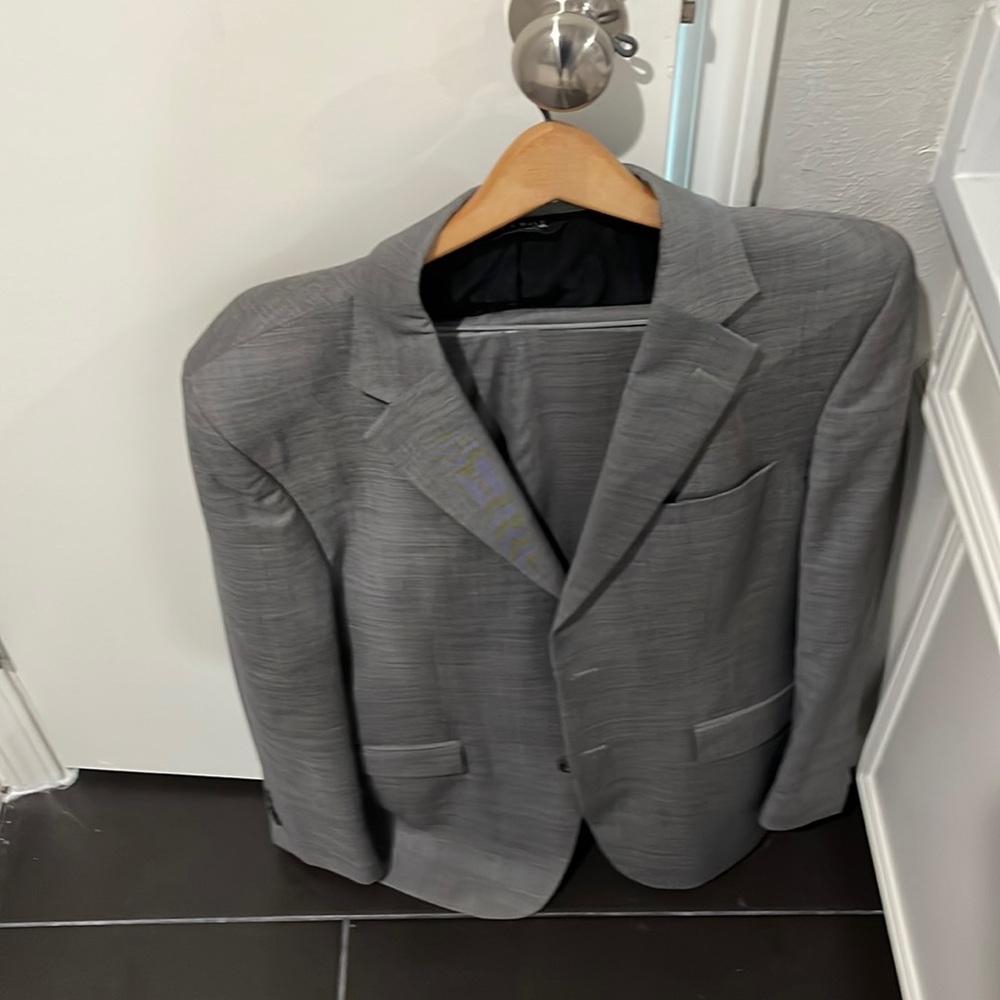 Jos A Bank gray suit- tailored fit